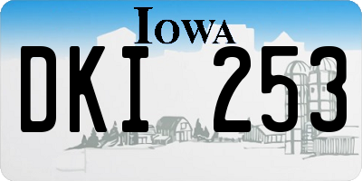 IA license plate DKI253
