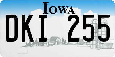 IA license plate DKI255