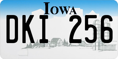 IA license plate DKI256