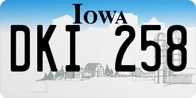 IA license plate DKI258