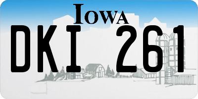 IA license plate DKI261