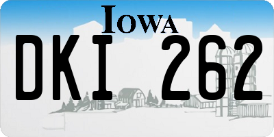 IA license plate DKI262