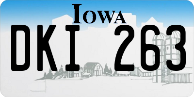 IA license plate DKI263