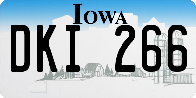 IA license plate DKI266