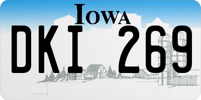 IA license plate DKI269