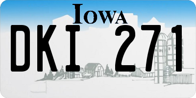 IA license plate DKI271