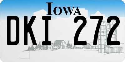 IA license plate DKI272