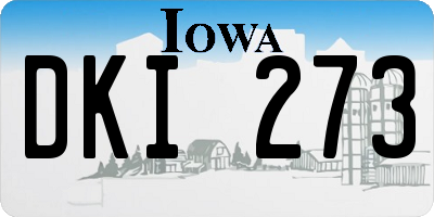 IA license plate DKI273