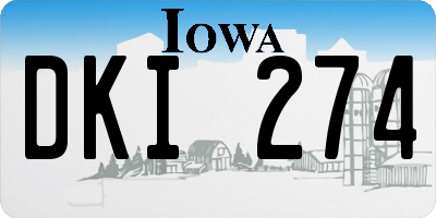 IA license plate DKI274