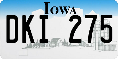 IA license plate DKI275