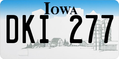 IA license plate DKI277