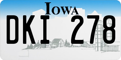 IA license plate DKI278