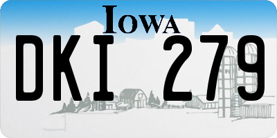 IA license plate DKI279
