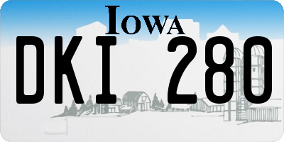 IA license plate DKI280