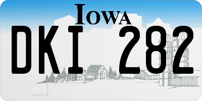 IA license plate DKI282