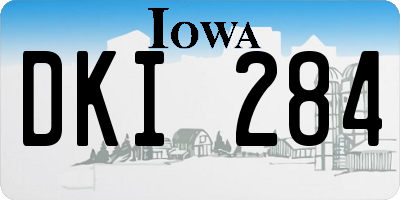 IA license plate DKI284