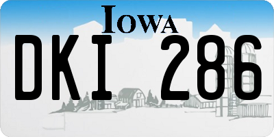 IA license plate DKI286