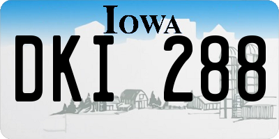 IA license plate DKI288