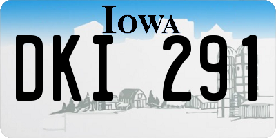 IA license plate DKI291