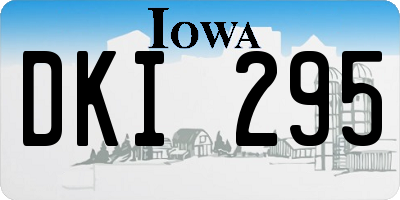 IA license plate DKI295