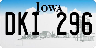 IA license plate DKI296