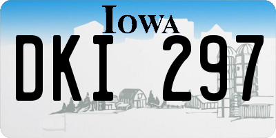 IA license plate DKI297