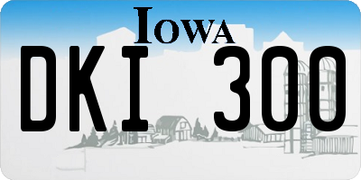 IA license plate DKI300