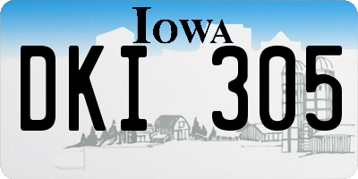 IA license plate DKI305