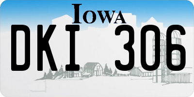 IA license plate DKI306