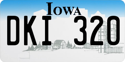 IA license plate DKI320