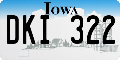 IA license plate DKI322