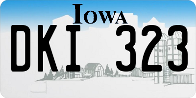 IA license plate DKI323