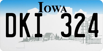 IA license plate DKI324