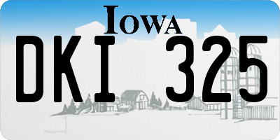 IA license plate DKI325