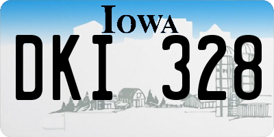 IA license plate DKI328