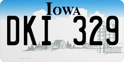 IA license plate DKI329