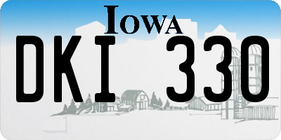 IA license plate DKI330