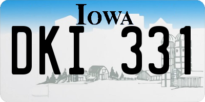 IA license plate DKI331