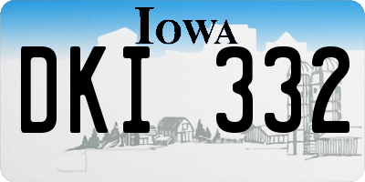 IA license plate DKI332