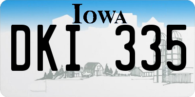 IA license plate DKI335