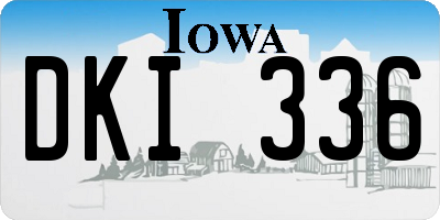 IA license plate DKI336
