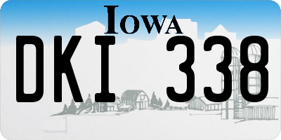 IA license plate DKI338