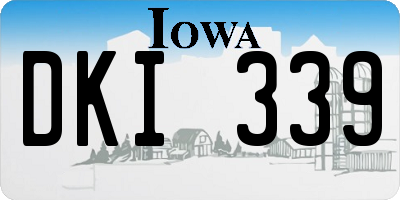 IA license plate DKI339