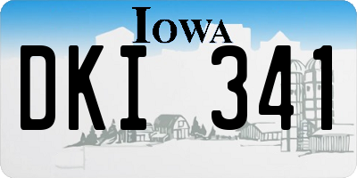 IA license plate DKI341