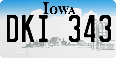 IA license plate DKI343