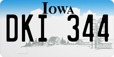 IA license plate DKI344