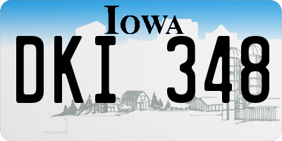 IA license plate DKI348