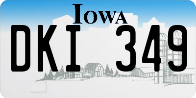 IA license plate DKI349
