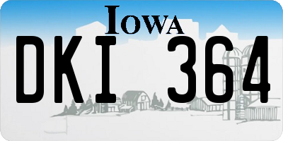 IA license plate DKI364