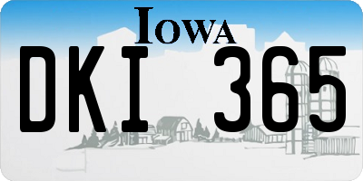IA license plate DKI365